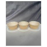 Fire-King Peach Lustre Custard Cup x3