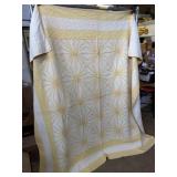 Large Handmade yellow and white star pattern