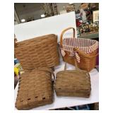 Longaberger Footed Magazine Basket And