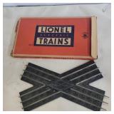 Lionel train crossover track with box