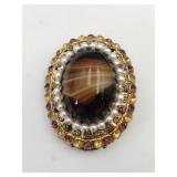 West Germany tiger eye w/ brown and yellow