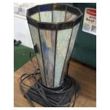 Unbranded Tiffany-style stained glass table lamp