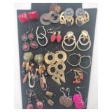 15 pairs of pierced earrings