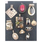 Gold tone necklace pendants
