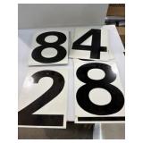 Multiple gas station price numbers assorted