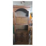 Wooden book case with storage 30x16x76 Has water