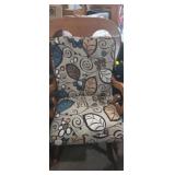 Wooden rocking chair with cushions