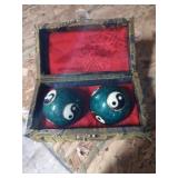 Box of green cloisonne Chinese traditional
