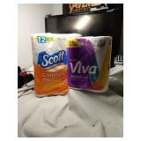 SCOTT 12 FAMIKY ROLLS OF TOILET PAPERABD VIVA