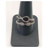 2 silver rings marked 925 size 10 .145oz