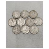 10 1963 silver dimes