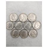 10 1964 silver dimes