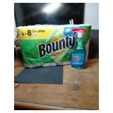 BOUNTY 4=8 DOUBLE ROLLS PAPER TOWEL PLUS WINDEX