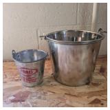 2 metal buckets