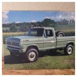 Metal Ford truck sign 15.5inx 12in