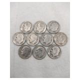 10 1946 ,1947 silver dimes