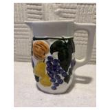 Blue Ridge 7 inch drinking pitcher has chipped on