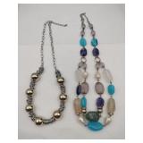 Large costume jewelry beaded necklaces