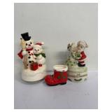 Kmart vintage ceramic musical statues and red