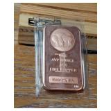1 Ounce .999 FINE COPPER BAR MADE IN USABAFFALO