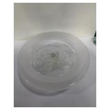 13 inch Christmas story footed cake plate by