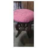 Small round top upholstered swivel stool