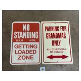 12 x 18 novelty signs Grandma Parking and getting