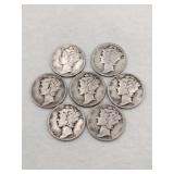 7 Mercury dimes mixed years