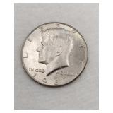 1967 Kennedy silver half dollar
