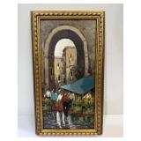 Reith studios framed oil painting 14x9
