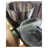 KitchenAid stainless steel bowl K 45 and glass