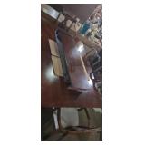 2 pedestal Rectangular dinning table with 2 leafs