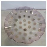Dorothy thorpe mcm glass ruffled edge platter