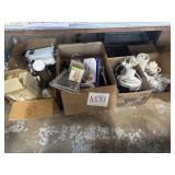 Assorted kitchen tools, small appliances, and