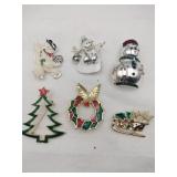 Christmas brooches