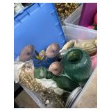 Candleholders, decorative glass bottle and vases,