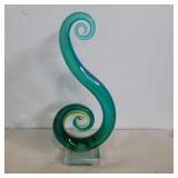 Murano glass spiral sculpture 12in tall does have