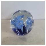 St Clair blue paperweight 3.5in tall