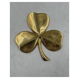 24k gold-plated three-leaf clover shamrock