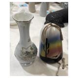 Japanese Moriage Dragonware bud vase and handmade