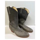 vintage gray leather western cowboy boots 11D