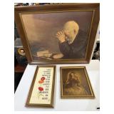 23x20 framed grace & head of Christ picture