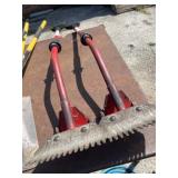 Two Razorback roofing shingle removers