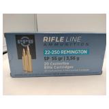 Rifle line 22-250 Remington SP 55gr 20 rounds