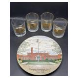 1978 Highland school commemorative plate & 4 gold