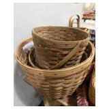 5 Longaberger baskets, good condition