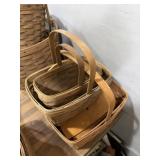 3 Longaberger Baskets with stand,