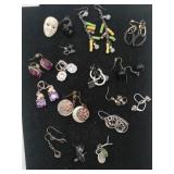 15 pairs of pierced earrings