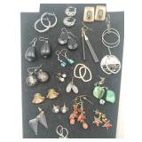 20 pairs of pierced earrings