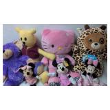 Hello Kitty & Minnie Mouse plush